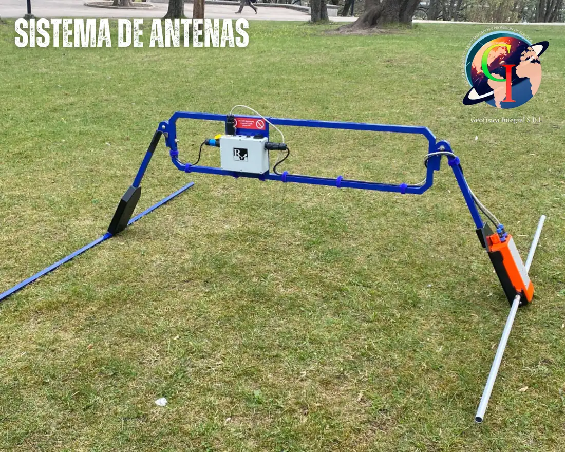 Sistema de antenas para georadar con frecuencias múltiples y configuración para profundidad y resolución